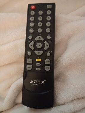 Apex Digital Black TV Remote with Gray Buttons